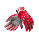 Guanti X TREME 23, un guanto off-road con design ergonomico. Colori rosso e bianco. Di ELEVEIT MOTOBOOTS.